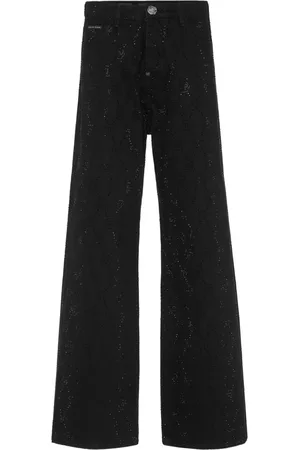 Philipp Plein Jeans acampanados con monograma