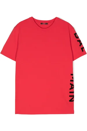 Balmain Playera con logo afelpado