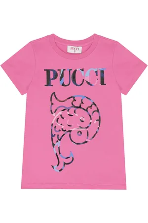 PUCCI Junior Playera con logo estampado