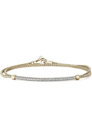 John Hardy Pulsera JH Essential en oro amarillo de 14kt con diamante