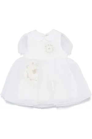 Simonetta Vestido con bordado floral