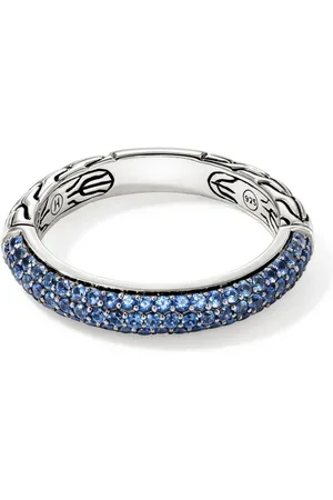 John Hardy Anillo JH Essential en plata de ley con zafiro