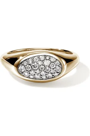 John Hardy Anillo Pebble en oro amarillo de 14kt con diamante