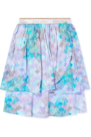 Escada Falda con logo estampado