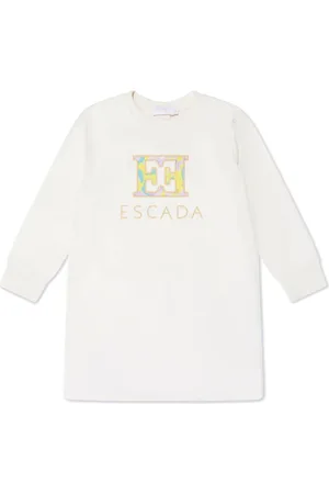 Escada Vestido estilo sudadera con logo estampado