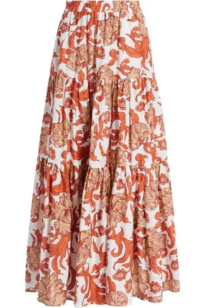 La DoubleJ Falda a capas con estampado floral