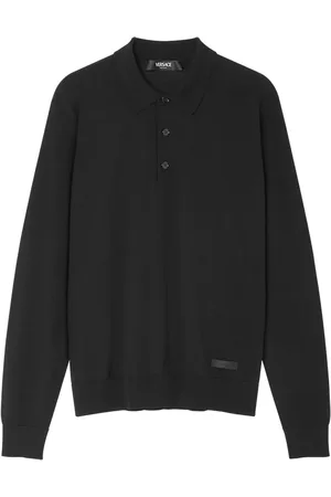 VERSACE Playera tipo polo manga larga