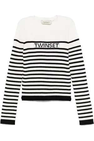 Twin-Set Suéter con logo en jacquard