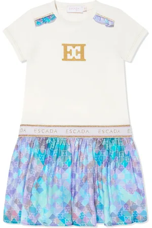 Escada Vestido con logo bordado