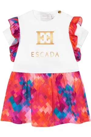 Escada Vestido con logo estampado