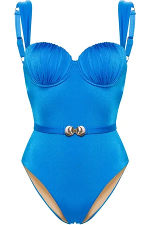 Noire Swimwear Traje de baño balconette fruncido con cinturón