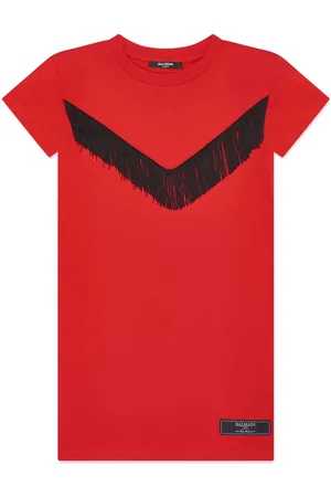 Balmain Vestido con detalle de flecos