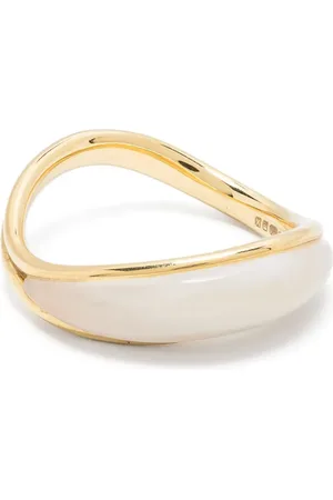 Fernando Jorge 18kt yellow gold Stream Wave mother-of-pearl ring