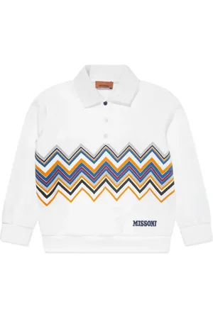 Missoni Playera tipo polo con motivo en zigzag