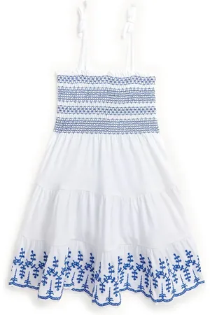 Ralph Lauren Vestido con ojales bordados