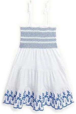Ralph Lauren Vestido con ojales bordados