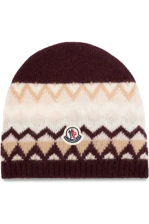 Moncler Gorro tejido con logo en intarsia