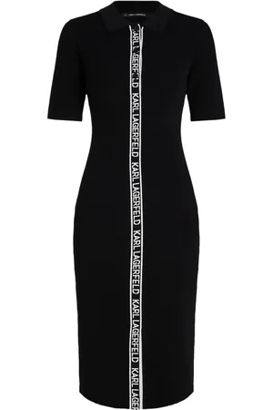 Karl Lagerfeld Vestido con franjas del logo