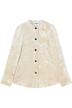 Jil Sander Camisa de terciopelo arrugado