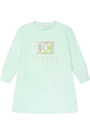 Escada Vestido estilo sudadera con logo bordado