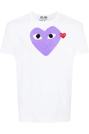 Comme des Garçons Playera con motivo de corazón