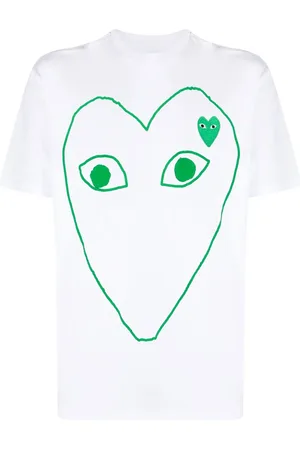 Comme des Garçons Playera con corazón estampado