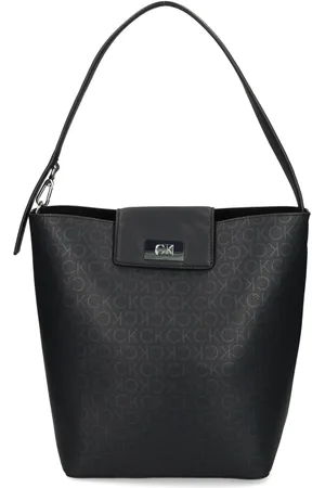 Calvin Klein Bolsa bucket con monograma del logo