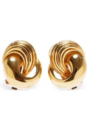 Dior Aretes de clip con diseño retorcido