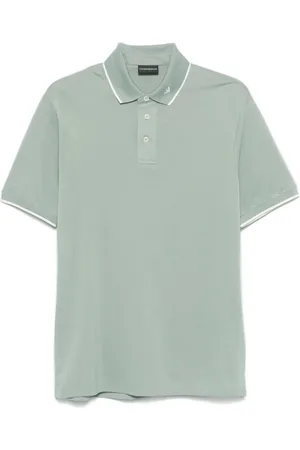 Emporio Armani Playera tipo polo con logo bordado