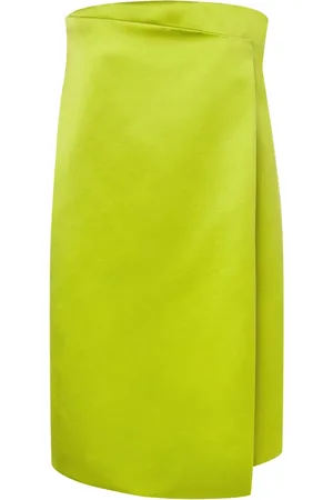 Serafini Vestido corto satinado con diseño strapless