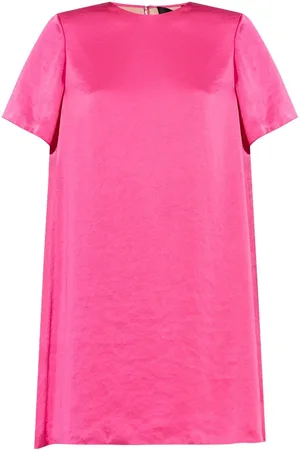 THEORY Vestido satinado manga corta