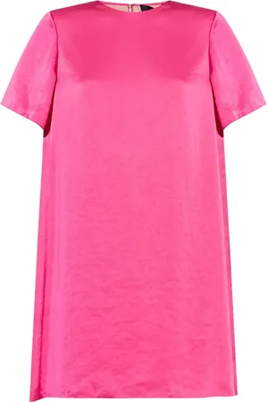 THEORY Vestido satinado manga corta