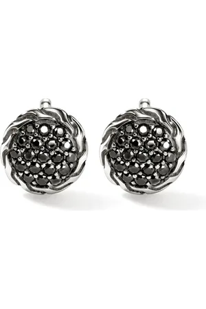 John Hardy Aretes Carved Chain con zafiro