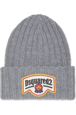 Dsquared2 Gorro tejido con aplique del logo