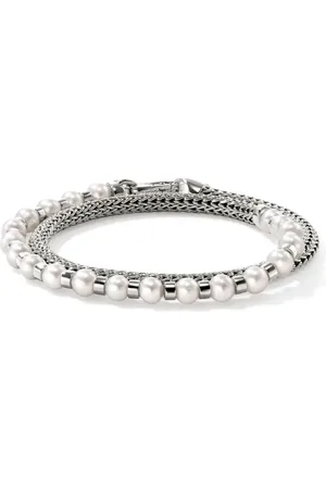 John Hardy Pulsera JH Essential Wrap con perla