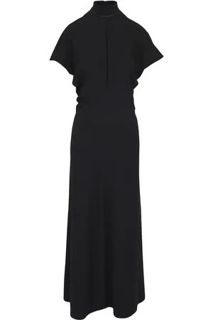 Brunello Cucinelli Vestido largo con cuello falso