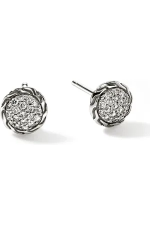 John Hardy Aretes Carved Chain con diamantes