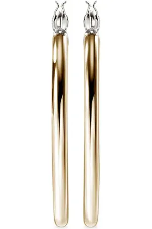 John Hardy Arracadas Essential en oro amarillo de 14kt con diamante