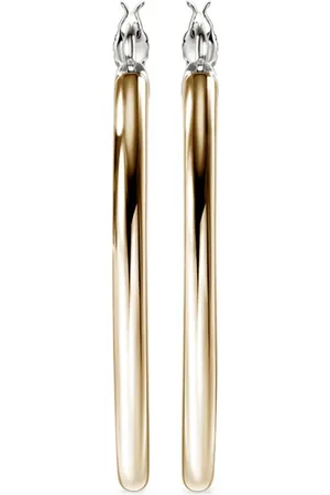John Hardy Arracadas Essential en oro amarillo de 14kt con diamante