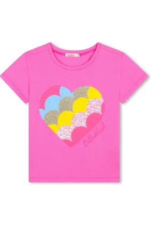 Billieblush Playera con motivo de corazón y detalles de lentejuelas