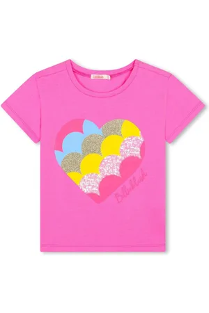 Billieblush Playera con motivo de corazón y detalles de lentejuelas