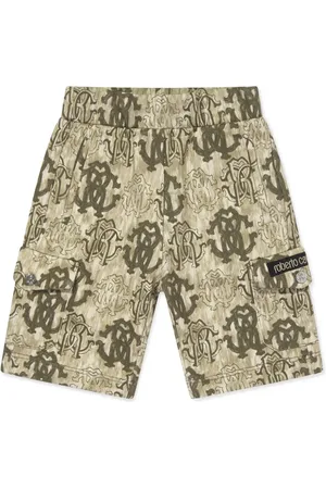 Roberto Cavalli Shorts cargo con monograma estampado 3D