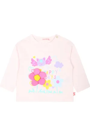 Billieblush Playera manga larga con aplique floral