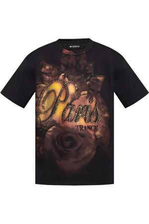 MISBHV Playera con estampado gráfico de strass