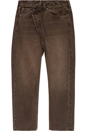 R13 Boyfriend jeans con cierre descentrado