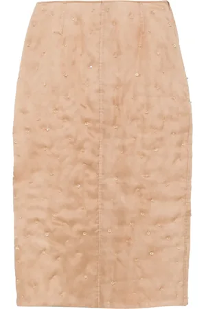 Fabiana Filippi Falda midi con detalle de mostacillas