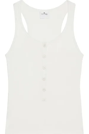 Courrèges Camiseta tejida de canalé 90
