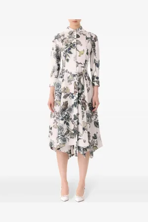 Jason Wu Vestido camisero de seda con estampado floral