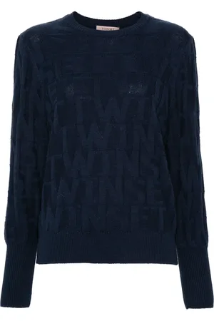 Twin-Set Suéter con logo en jacquard