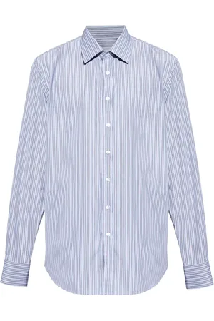 Etro Camisa de popelina con rayas estampadas